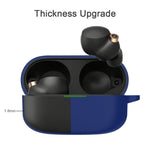 Custodia protettiva per auricolari in silicone da 2 pezzi per Sony WF-1000XM4, Black, Deep Blue, Red, White