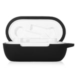 2 PCS Custodia in silicone GS0021 con gancio per OnePlus Buds Z2, Black, Red, Blue, Green, Grey, White, Sky Blue, Yellow, Matcha Green
