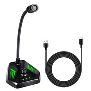 Microfono a condensatore a collo d'oca per computer desktop MI520, 6.35mm Interface, USB Version without RGB Breathing Lamp, USB Version with RGB Breathing Lamp
