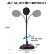 Microfono a condensatore a collo d'oca per computer desktop MI520, 6.35mm Interface, USB Version without RGB Breathing Lamp, USB Version with RGB Breathing Lamp