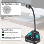 Microfono a condensatore a collo d'oca per computer desktop MI520, 6.35mm Interface, USB Version without RGB Breathing Lamp, USB Version with RGB Breathing Lamp
