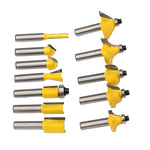 12 pezzi / set utensile da taglio per trimmer per macchina per incisione per la lavorazione del legno, 8 Handle With Wooden Box, 8 Handles Without Wooden Box