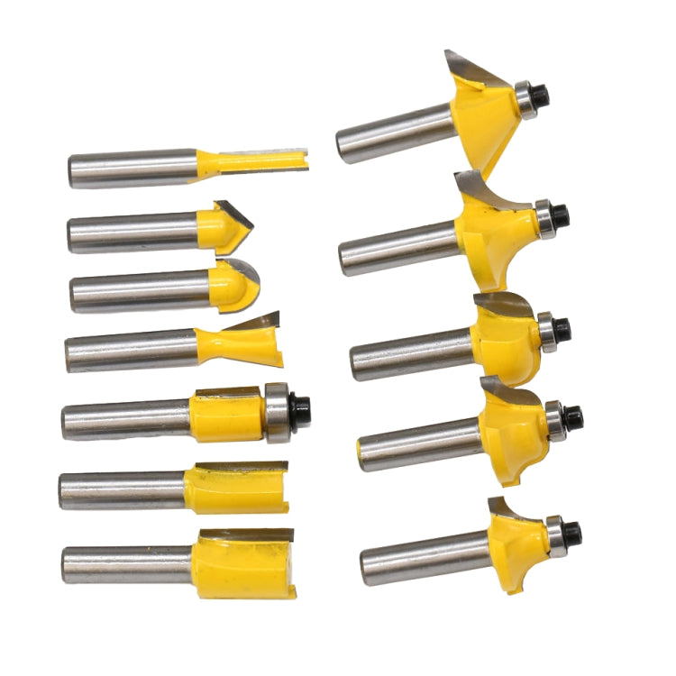 12 pezzi / set utensile da taglio per trimmer per macchina per incisione per la lavorazione del legno, 8 Handle With Wooden Box, 8 Handles Without Wooden Box