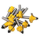 12 pezzi / set utensile da taglio per trimmer per macchina per incisione per la lavorazione del legno, 8 Handle With Wooden Box, 8 Handles Without Wooden Box