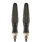 1 coppia MK-109 moto flusso sterzo lampada LED luce di segnalazione, MK-109(Black ), MK-109(Yellow )