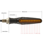 1 coppia MK-109 moto flusso sterzo lampada LED luce di segnalazione, MK-109(Black ), MK-109(Yellow )