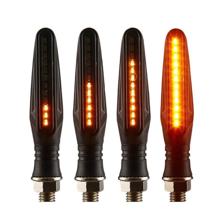 1 coppia MK-109 moto flusso sterzo lampada LED luce di segnalazione, MK-109(Black ), MK-109(Yellow )