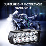 2 PCS MK-265 Luce di tiro a carattere di motocicletta Luce di marcia diurna ausiliaria, stile:, 8 LEDs, 12 LEDs, 16 LEDs