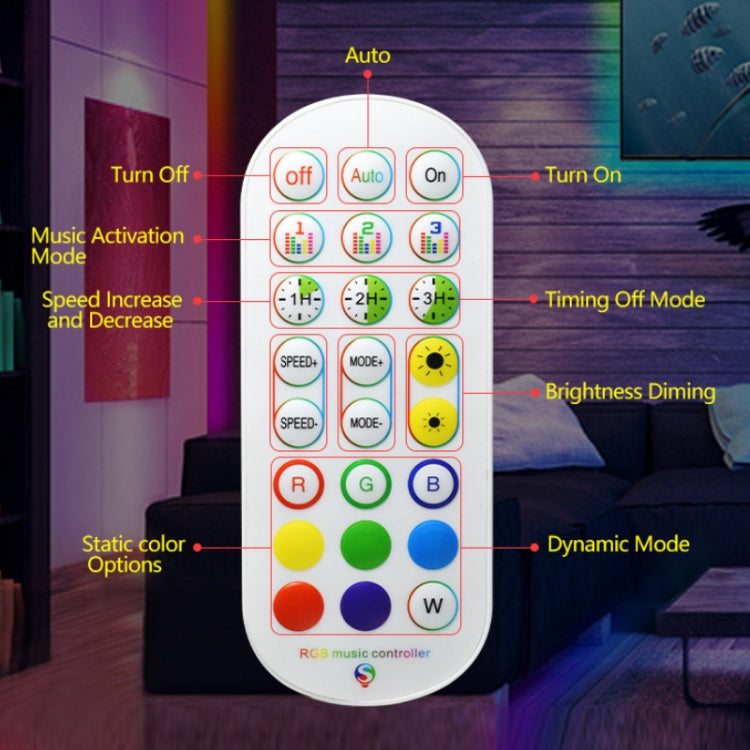 Striscia luminosa per tendone per tendone Symphony LED con telecomando 2.4G, lunghezza:, 2m 28 LEDs, 3m 42 LEDs, 4m 56 LEDs, 5m 70 LEDs, 7.5m 105 LEDs, 10m 140 LEDs