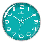 MOVEBEST Orologio da parete da soggiorno da 12 pollici Semplice orologio in plastica per la casa, stile:, G2001 Green Surface White Frame, G2001 Black Surface Black Frame, G2001 White Surface White Frame, G2001 White Surface Black Frame                ...