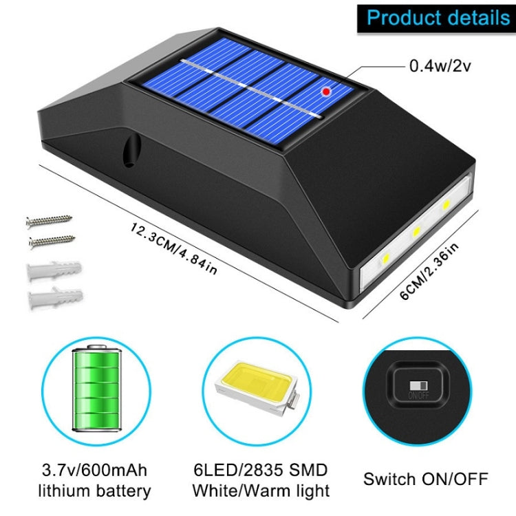Lampada da parete solare impermeabile per esterni LED