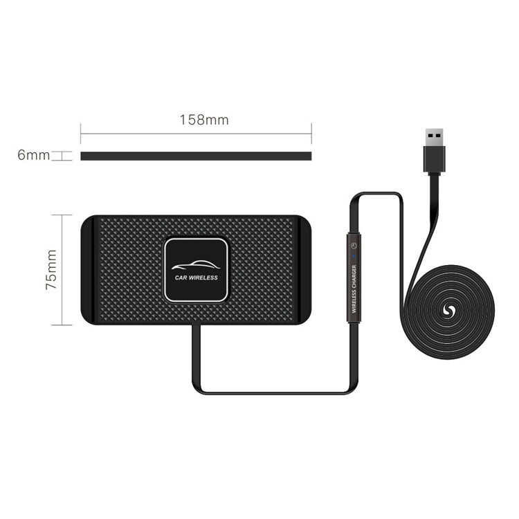 Caricabatterie wireless per tappetini antiscivolo per auto C1 15W, C1 1m Cable