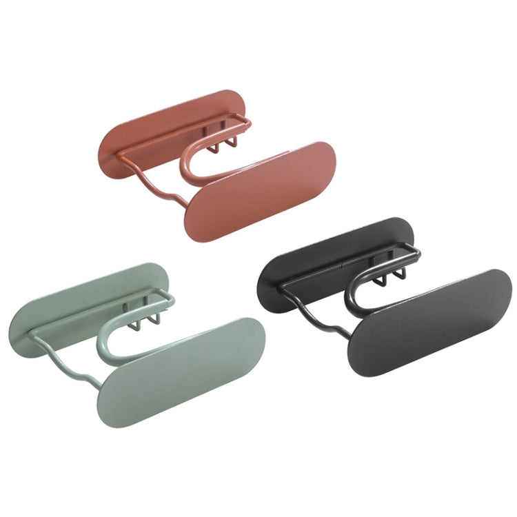 Asciugacapelli da bagno Nessun appendiabiti in ferro, Brown, Green, Black