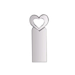 Zshqu2 Chiavette USB 2.0 ad alta velocità a forma di cuore in metallo, 4GB, 8GB, 16 GB, 32GB, 64GB, 128GB