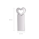 Zshqu2 Chiavette USB 2.0 ad alta velocità a forma di cuore in metallo, 4GB, 8GB, 16 GB, 32GB, 64GB, 128GB