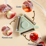 Pelapatate per frutta e verdura 2 pezzi 3 in 1, Pink, Green, Blue
