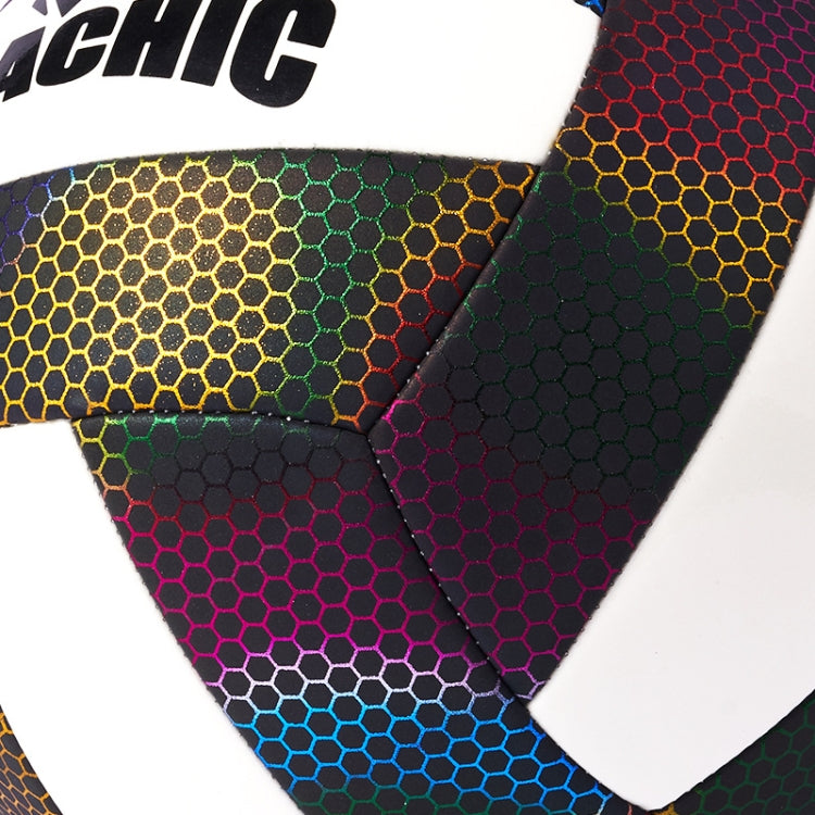 MILACHIC Pallone da pallavolo fluorescente No.5 PU Pallavolo cucito a macchina, 6930 Night Light, 6931 Colorful, 6932 Honeycomb