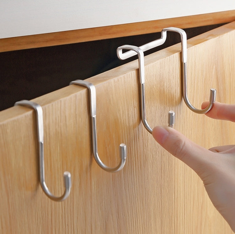 5 ganci a forma di S in acciaio inossidabile con doppio gancio e gancio posteriore per porta del cassetto, S-Shaped Double Hook