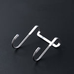 5 ganci a forma di S in acciaio inossidabile con doppio gancio e gancio posteriore per porta del cassetto, S-Shaped Double Hook