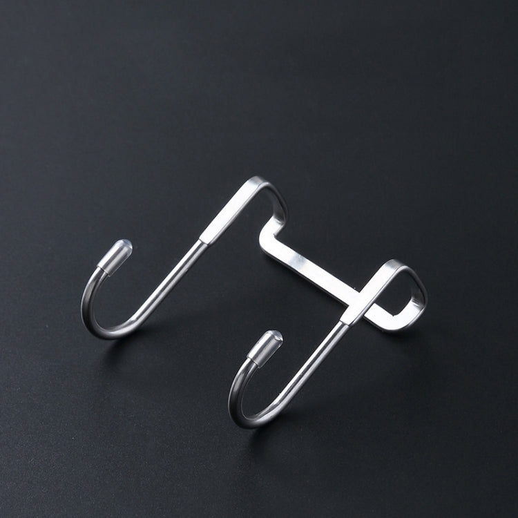 5 ganci a forma di S in acciaio inossidabile con doppio gancio e gancio posteriore per porta del cassetto, S-Shaped Double Hook