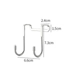5 ganci a forma di S in acciaio inossidabile con doppio gancio e gancio posteriore per porta del cassetto, S-Shaped Double Hook