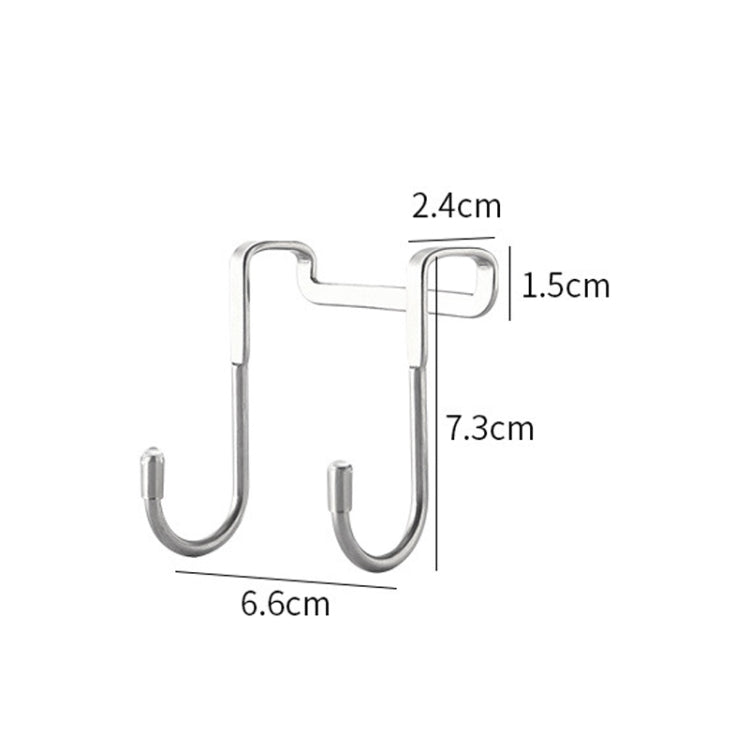 5 ganci a forma di S in acciaio inossidabile con doppio gancio e gancio posteriore per porta del cassetto, S-Shaped Double Hook