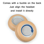1 paio di paraorecchie in spugna di vera pelle per BO BeoPlay H7 / H9 / H9i 3rd, H7 / H9 / H9i (Black), H7 / H9 / H9i (Apricot)