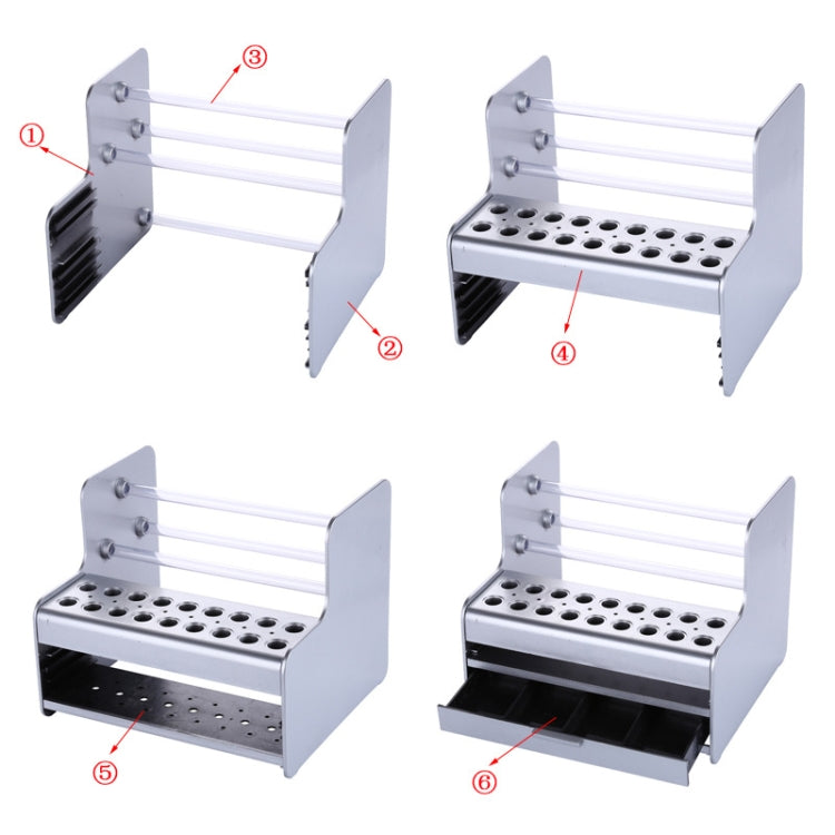 Rack di stoccaggio per elementi di smistamento degli elementi della scatola di immagazzinaggio degli strumenti di manutenzione multifunzione, 19.7x17x16cm