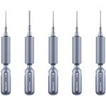 Qianli Precision Silent Double Bearing Screwdriver with Super Tactile Grip, Type A Phillips, Type B Tri-point, Type C Pentalibe, Type D Pinhead Philips, Type E T2 Torx