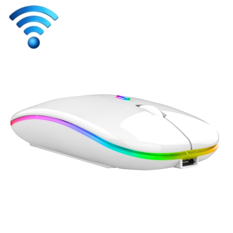 C7002 2400 DPI 4 tasti Mouse wireless luminoso colorato, 2.4G White, 2.4G Rose Gold, 2.4G Black, 2.4G Silver Gray, Dual-modes White, Dual-modes Black, Dual-modes Silver, Dual-modes Gold