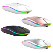 C7002 2400 DPI 4 tasti Mouse wireless luminoso colorato, 2.4G White, 2.4G Rose Gold, 2.4G Black, 2.4G Silver Gray, Dual-modes White, Dual-modes Black, Dual-modes Silver, Dual-modes Gold
