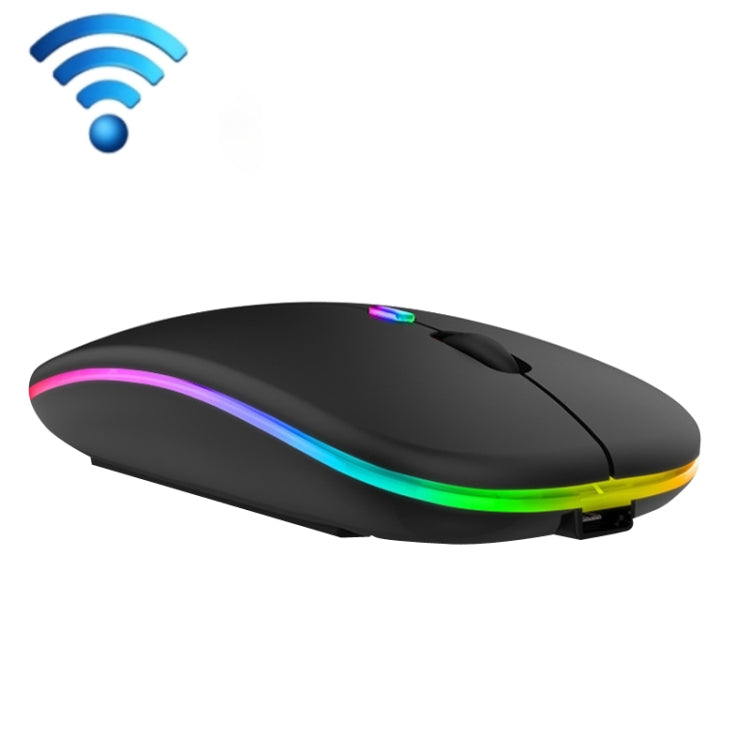 C7002 2400 DPI 4 tasti Mouse wireless luminoso colorato, 2.4G White, 2.4G Rose Gold, 2.4G Black, 2.4G Silver Gray, Dual-modes White, Dual-modes Black, Dual-modes Silver, Dual-modes Gold