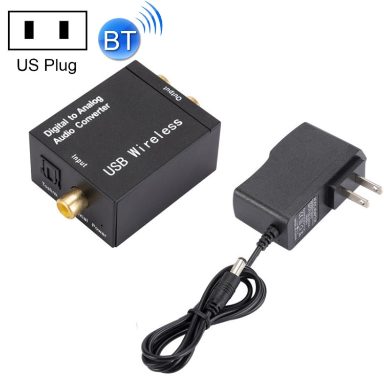 Convertitore audio da digitale ad analogico YP028 Bluetooth, specifica:, Host, Host+USB Cable, Host+USB Cable+Fiber Optic Cable, Host+US Plug Power Adapter, Host+US Plug Power Adapter+Fiber Optic Cable