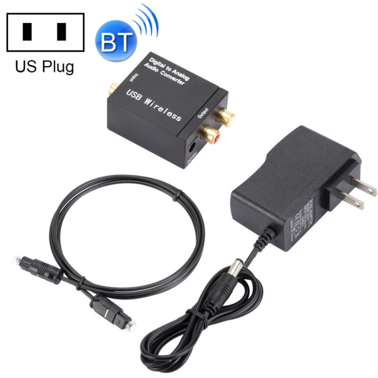 Convertitore audio da digitale ad analogico YP028 Bluetooth, specifica:, Host, Host+USB Cable, Host+USB Cable+Fiber Optic Cable, Host+US Plug Power Adapter, Host+US Plug Power Adapter+Fiber Optic Cable