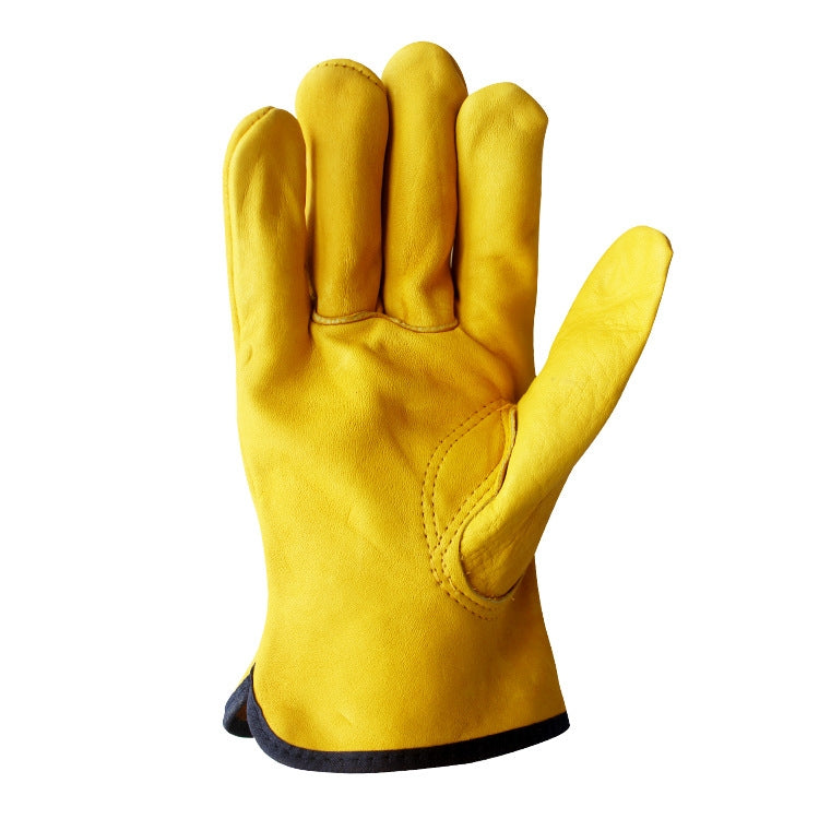 1 paio di guanti da giardinaggio resistenti all'usura per esterni in pelle bovina JJ-1011, dimensioni:, M, L, XL