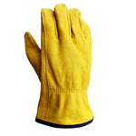 1 paio di guanti da giardinaggio resistenti all'usura per esterni in pelle bovina JJ-1011, dimensioni:, M, L, XL