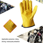 1 paio di guanti da giardinaggio resistenti all'usura per esterni in pelle bovina JJ-1011, dimensioni:, M, L, XL