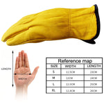 1 paio di guanti da giardinaggio resistenti all'usura per esterni in pelle bovina JJ-1011, dimensioni:, M, L, XL