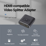 Interruttore HDMI HD da 2 a 1 uscita, 4K 30Hz Black