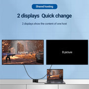 Interruttore HDMI HD da 2 a 1 uscita, 4K 30Hz Black