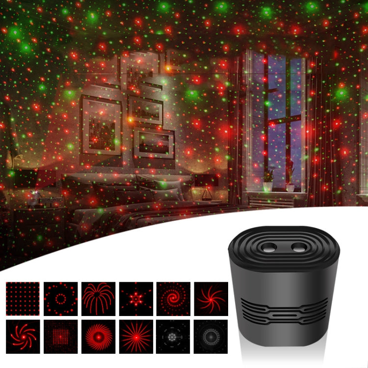 C209 Carica USB Mini Laser Stage Atmosphere Light, Single Star Style (White), 8 In 1 Style (White), 12 In 1 Style (White), Single Star Style (Black), 8 In 1 Style (Black), 12 In 1 Style (Black)