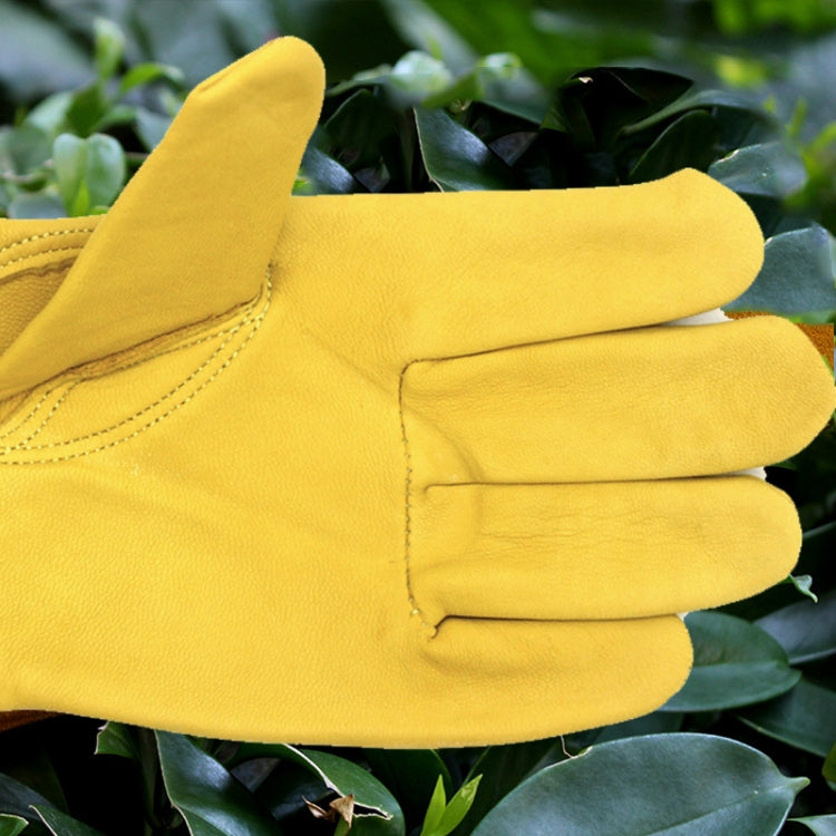 1 paio JJ-GD305 Guanti da giardino antitaglio resistenti alle coltellate in vera pelle, dimensioni:, S, M, L, XL