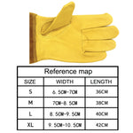 1 paio JJ-GD305 Guanti da giardino antitaglio resistenti alle coltellate in vera pelle, dimensioni:, S, M, L, XL