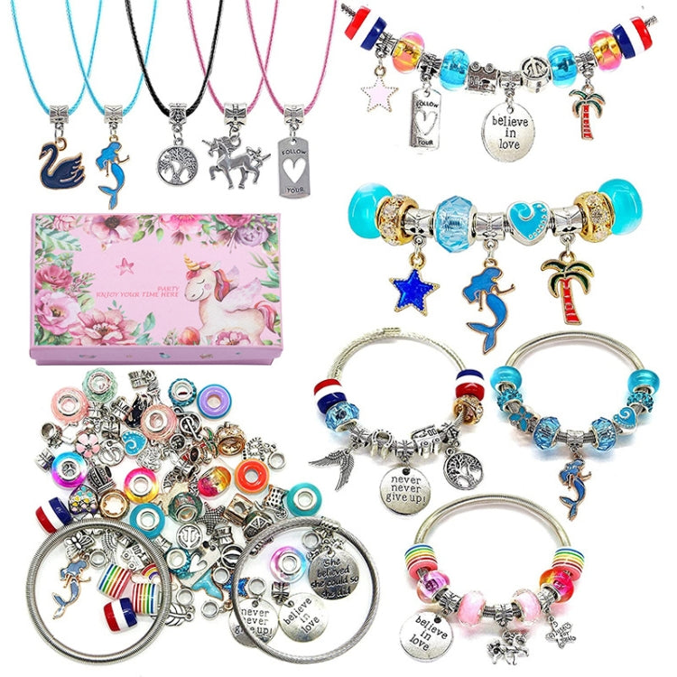 T-11 71 in 1 braccialetto per bambini gioielli fai da te in cristallo colorato cartone animato, 71 In 1