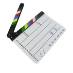 30 x 25 cm Ciak in acrilico colorato inglese TV Film Movie Clapper Board