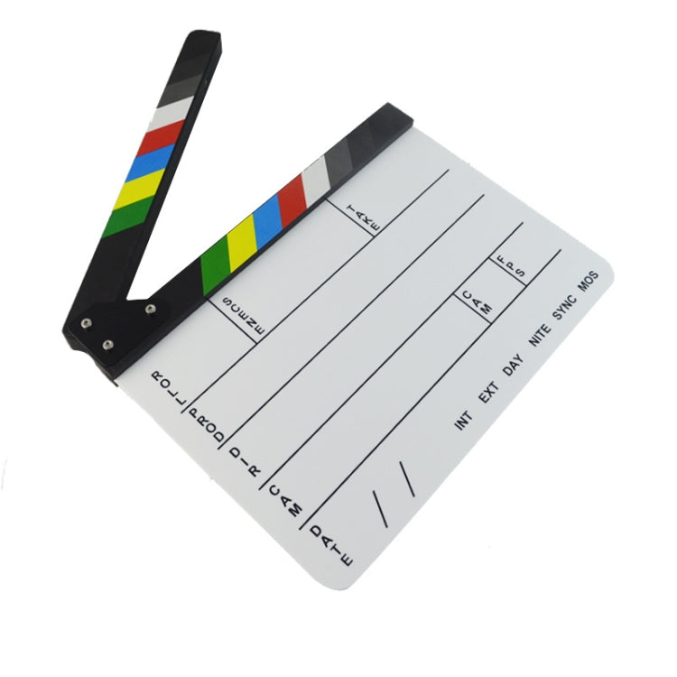 30 x 25 cm Ciak in acrilico colorato inglese TV Film Movie Clapper Board