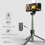 Bastone selfie con treppiede e luce Bluetooth