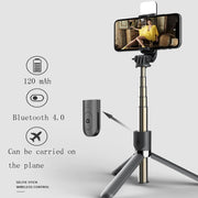 Bastone selfie con treppiede e luce Bluetooth