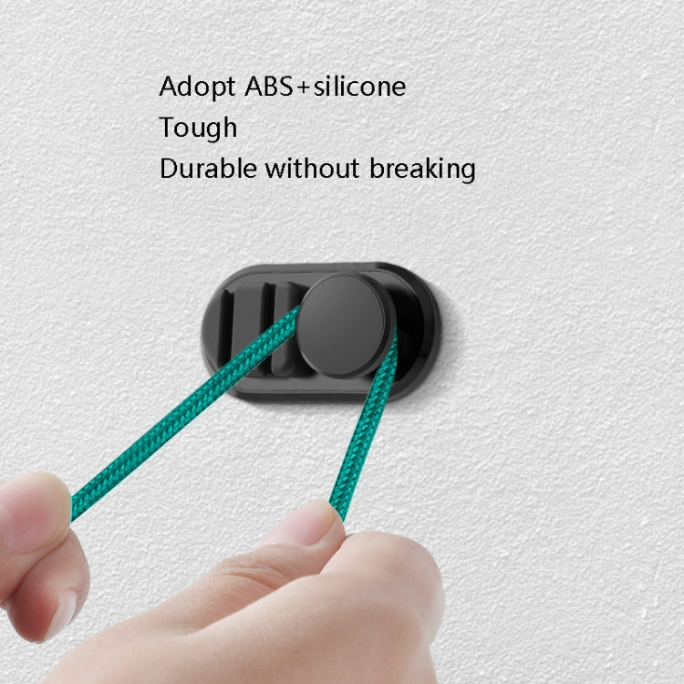 Gancio per cavo dati appiccicoso per auto da 3 pezzi, Dark Green, Space Silver, Black