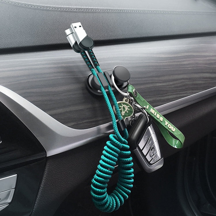Gancio per cavo dati appiccicoso per auto da 3 pezzi, Dark Green, Space Silver, Black